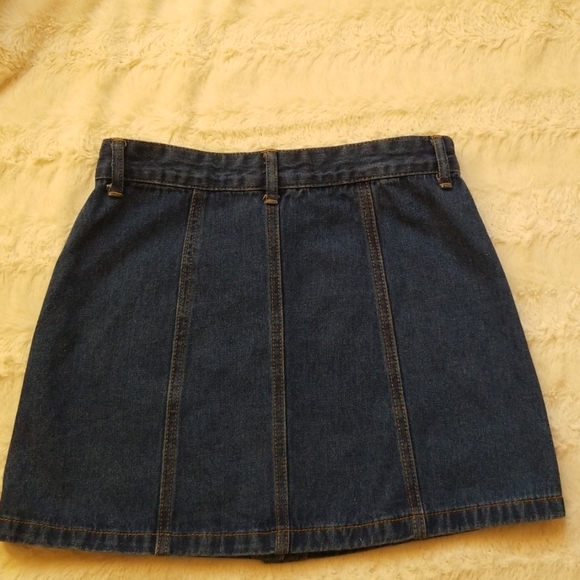F21 DENIM MINI/MIDI BUTTON UP SKIRT - Picture 3 of 3